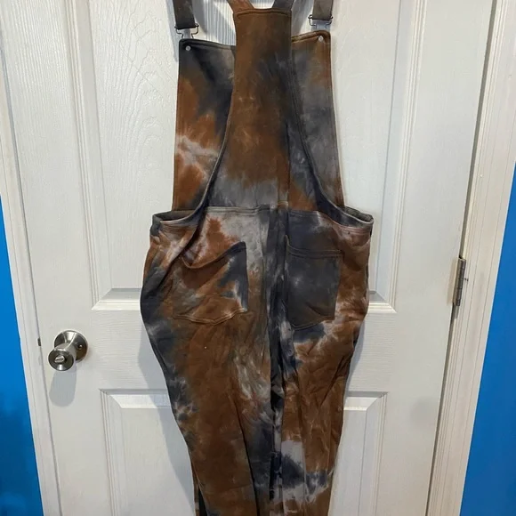 Eesome sweatshirt material Gray and Brown Overalls - Picture 3 of 5